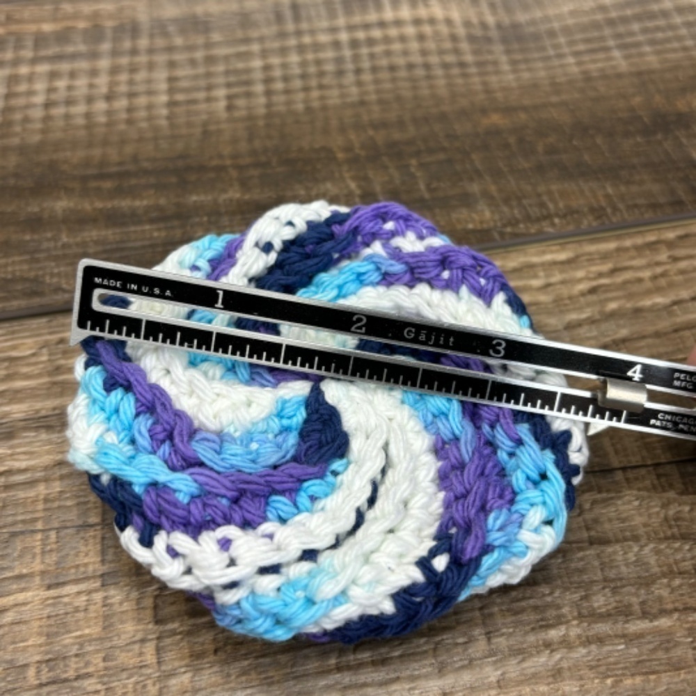 Handcrafted Crochet Spiral Tawashi and Face Scrubbies Set Cotton Handmade - Picture 5 of 8